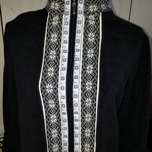 Alpine Sky blue Jacket size large navy floral perfect condition